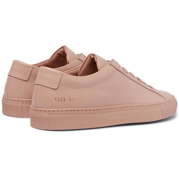Common Projects Men’s Original Achilles Leather Sneakers In Pink - Picture 5 of 12